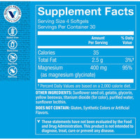 Thumbnail for The Vitamin Shoppe Magnesium Glycinate 400 MG - Muscle Relaxation, Bone Health & Calm Support, Gentle on Stomach (120 Softgels)