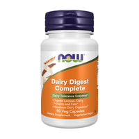 Thumbnail for NOW Foods Supplements, Dairy Digest Complete, Digests Lactose, Dairy Proteins and Fats*, Dairy Tolerance Enzymes*, 90 Veg Capsules