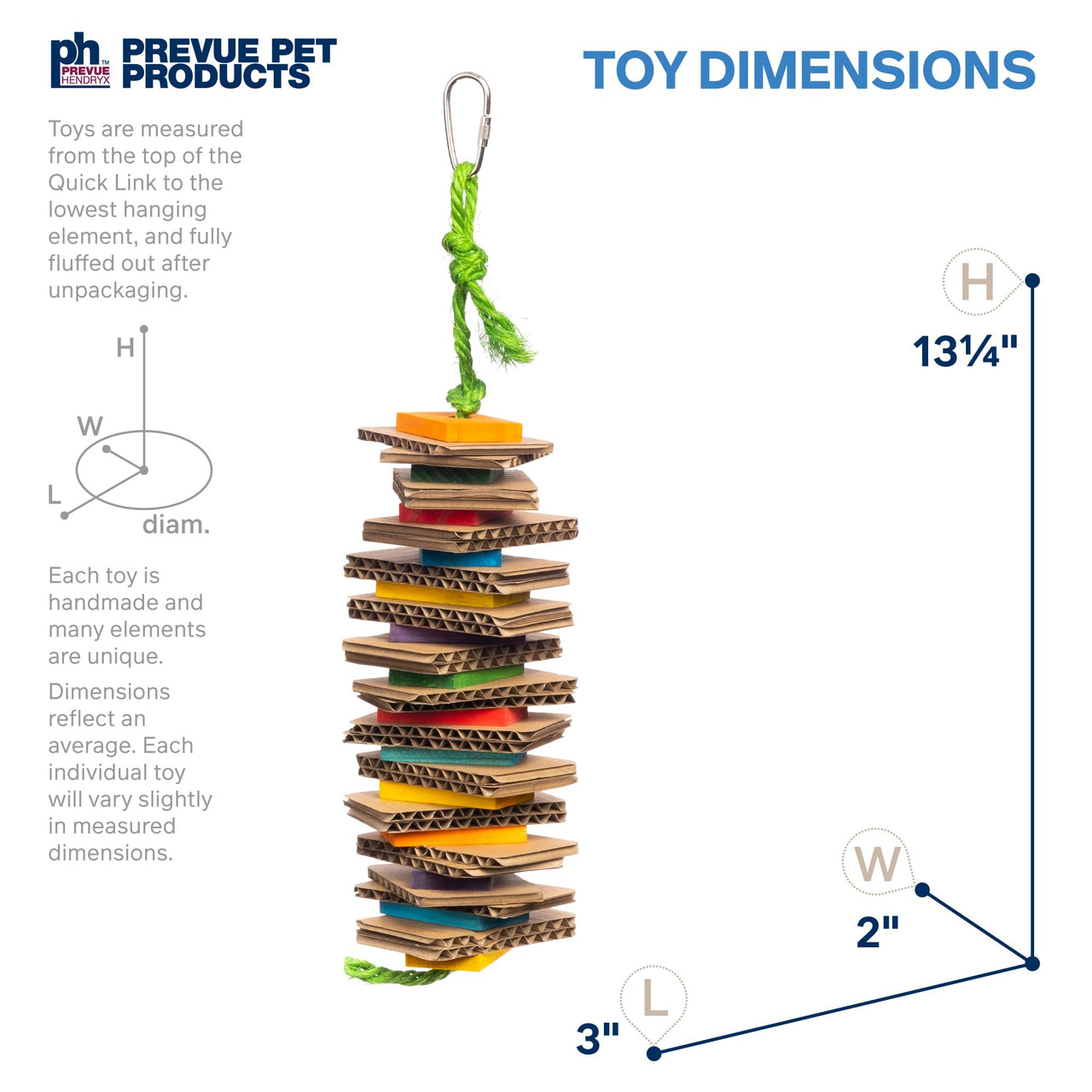 Prevue Pet Products Shredding Stack - Playfuls Physical & Mental Bird Toy 60247