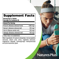 Thumbnail for NaturesPlus Mixed Vegetables - 180 Tablets - With Broccoli, Spinach, Carrot & Cabbage - Gluten Free - 60 Servings