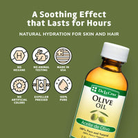 Thumbnail for De La Cruz Pure Olive Oil - Natural Expeller Pressed Olive Oil for Hair and Skin - Lightweight Body Oil for Dry Skin 2 Fl Oz (3 Bottles)