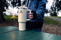 Thumbnail for STANLEY Adventure Quencher Travel Tumbler 40 oz Pack of 1 Cream Color