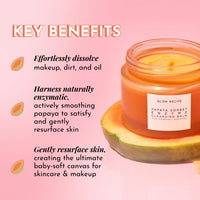 Thumbnail for Glow Recipe Papaya Enzyme Cleansing Balm, Korean Double Cleanse First Cleanser, Makeup Remover + Cleansing Oil Balm, Gentle Exfoliating Face Cleanser, Hydrating (3.38 oz)