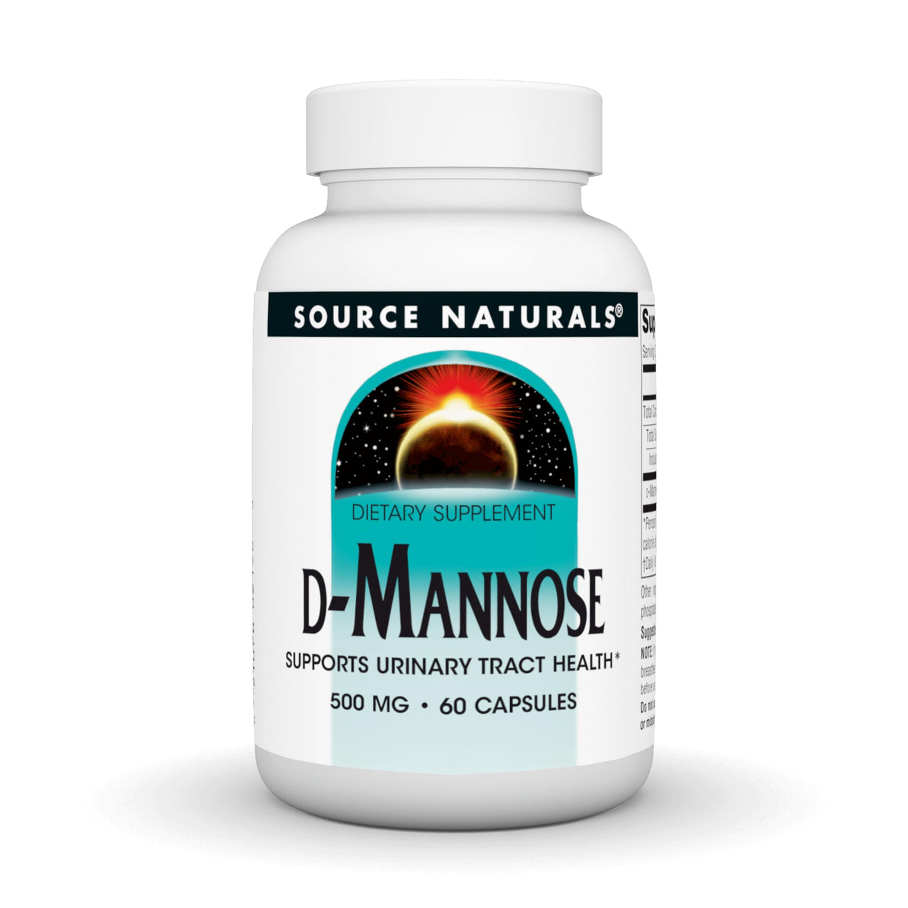 Source Naturals D-Mannose, Potent Urinary Tract & Bladder Health Support*, 500mg - 60 Capsules