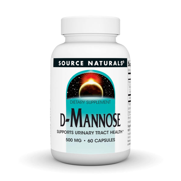 Source Naturals D-Mannose, Potent Urinary Tract & Bladder Health Support*, 500mg - 60 Capsules