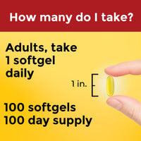Thumbnail for Nature Made Flaxseed Oil 1000 mg, Fish Free Omega 3 Supplement, Dietary Supplement for Heart Health Support, 100 Softgels, 100 Day Supply