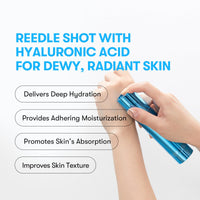 Thumbnail for VT COSMETICS Hydrop Reedle Shot 100 Serum with Hyaluronic Acid & Hydrating Exosome Microneedling Formula, Korean Skin Booster, 1.69 fl oz(50ml)