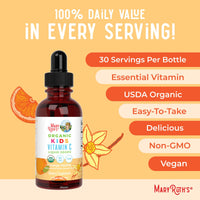 Thumbnail for MaryRuth Organics USDA Kids Vitamin C Drops | Vegan Immune Support Supplement for Ages 4-13 | Immune Support & Overall Health | Vitamin C from Organic Acerola Fruit Extract | 2oz