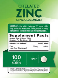 Thumbnail for Nature's Truth Chelated Zinc 50mg | 100 Tablets | Essential Mineral Supplement | from Zinc Gluconate | Vegan, Non-GMO & Gluten Free