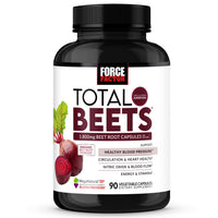 Thumbnail for Force Factor Total Beets Blood Pressure Support Beet Root Capsules, 1800mg Organic Beet Root Powder Beet Supplement with Hawthorn Berry to Support Circulation and Blood Flow, 90 Vegetable Capsules