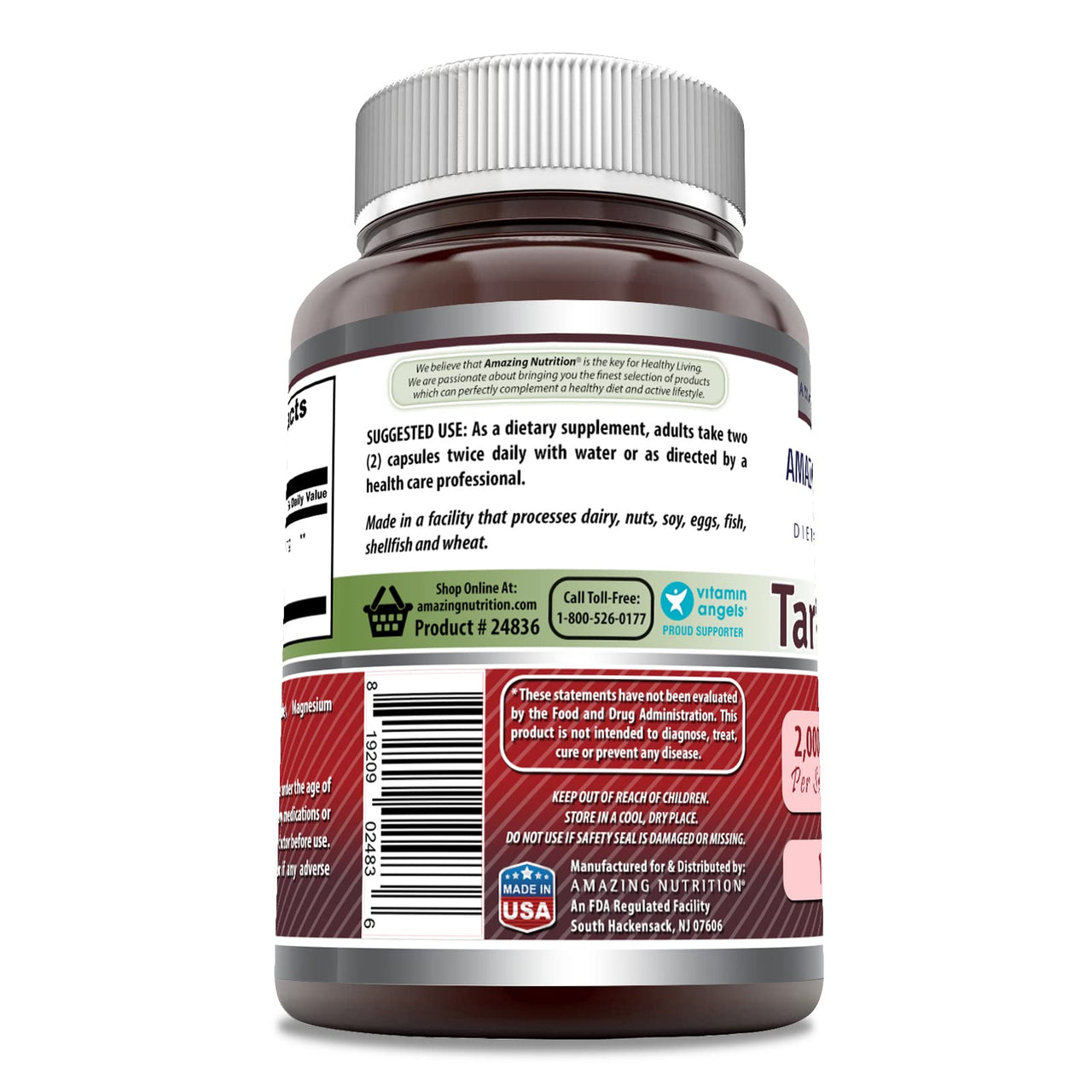 Amazing Formulas Tart Cherry 10:1 Extract Supplement | 2000 Mg per Serving | Capsules | Non-GMO | Gluten-Free | Made in USA (1 Pack | 120 Count)