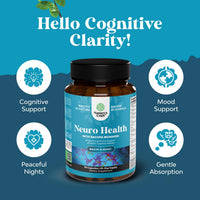 Thumbnail for Nootropic Brain Supplement for Memory and Focus Support - Vitamins for Mental Support & Clarity with Bacopa Monnieri, VIT A, B6, Riboflavin, Niacin, Thiamin & Folate - Cognitive Complex - 90 Count