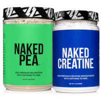 Thumbnail for NAKED Pea Protein Isolate (15 Servings) Pure Micronized Creatine Monohydrate 500g (100 Servings) – Plant-Based; Vegan; Bulk; Non-GMO; Gluten Free; Soy Free; Unflavored