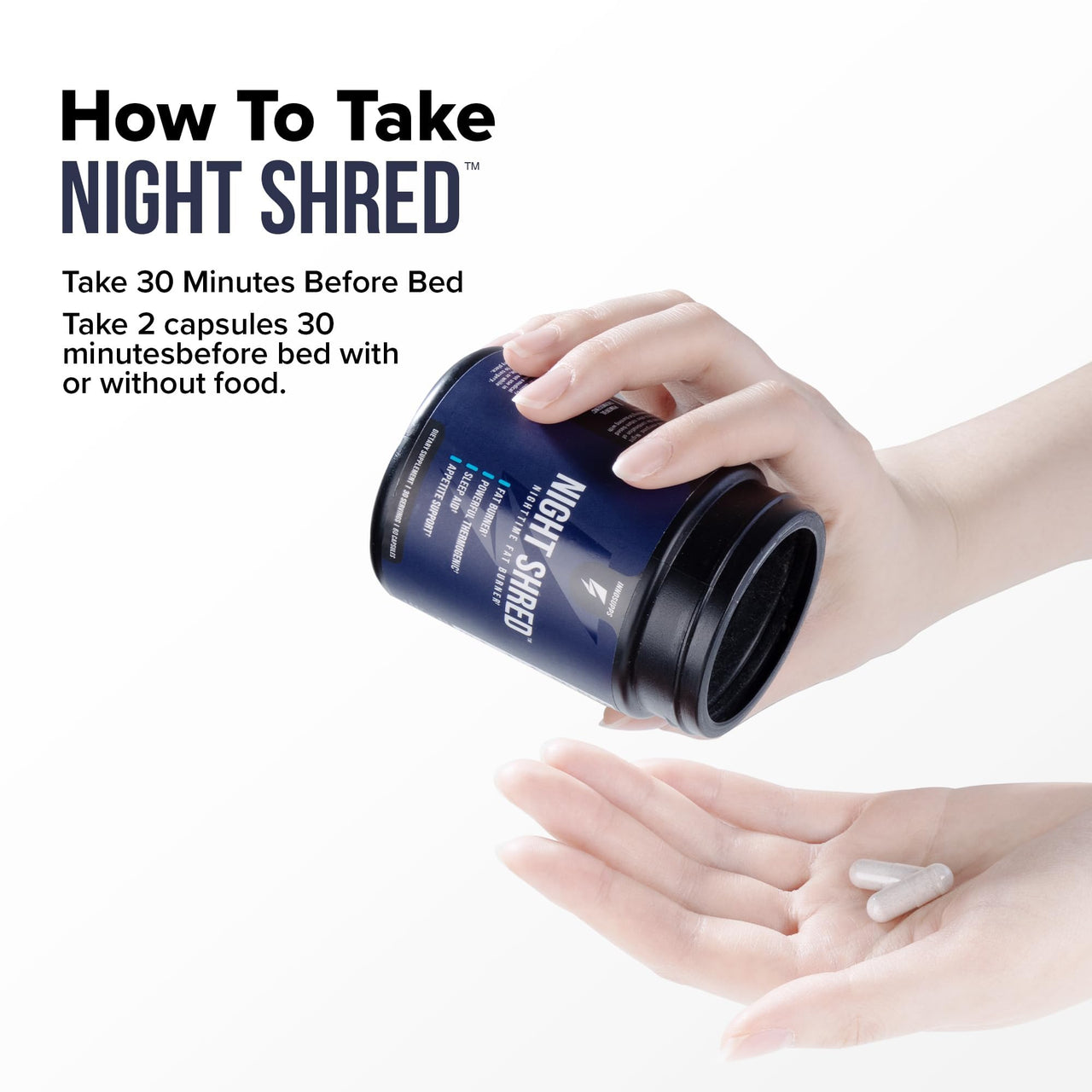 InnoSupps Night Shred Fat Burner and Natural Sleep Support | Ashwaganda, 5-HTP, CLA, Melatonin | Appetite Suppressant | Weight Loss Support Nighttime Fat Burning (60 Vegetarian Capsules)