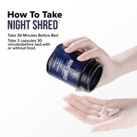 Thumbnail for InnoSupps Night Shred Fat Burner and Natural Sleep Support | Ashwaganda, 5-HTP, CLA, Melatonin | Appetite Suppressant | Weight Loss Support Nighttime Fat Burning (60 Vegetarian Capsules)