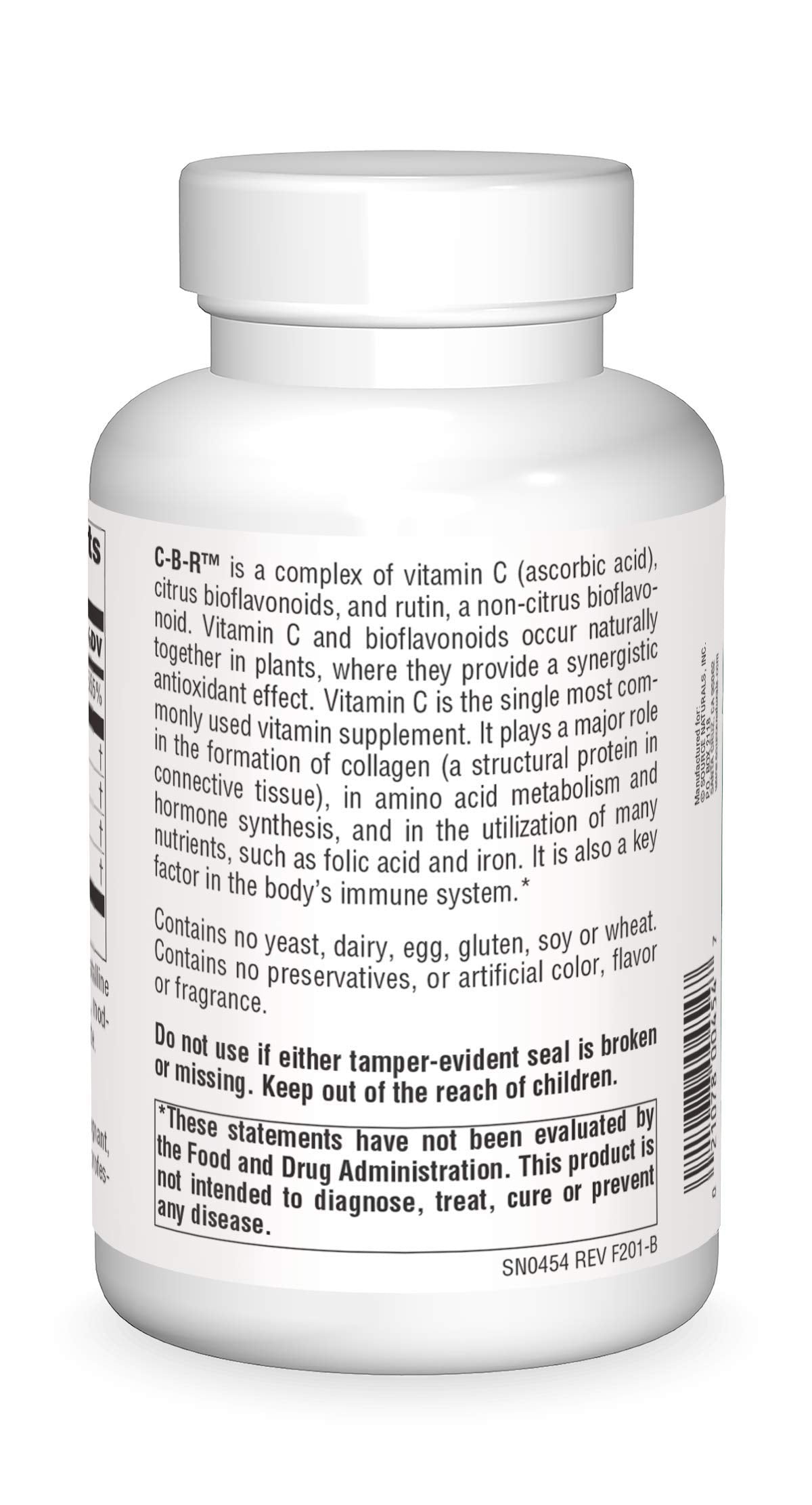 Source Naturals C-B-R - Vitamin C, Bioflavonoid Complex for Antioxidant Protection - 250 Tablets