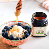 Thumbnail for Wedderspoon Organic Raw Manuka Honey 150+ MGO, 8.8 Oz, Unpasteurized New Zealand Honey, Non-GMO, BPA-Free Jar, Superfood & Natural Wellness Support