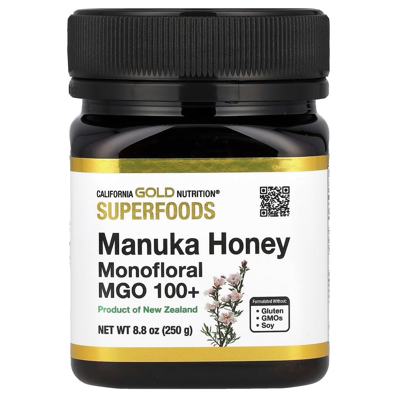 SUPERFOODS, Manuka Honey, Monofloral, MGO 100+, 8.8 oz (250 g), California Gold Nutrition