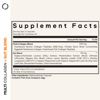 Thumbnail for Codeage Multi Collagen + Gut Blend Supplement - Digestive Probiotics, DGL Licorice, Aloe Vera, Organic Peppermint Leaf, Slippery Elm - Hydrolyzed Bovine Collagen Pills - Non-GMO - 90 Capsules