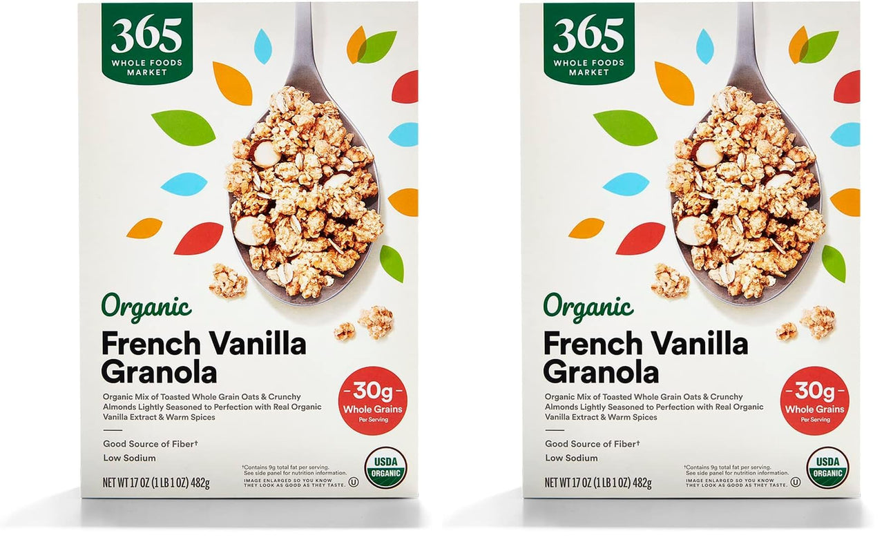 365 by Whole Foods Market, Granola French Vanilla Almond Organic, 17 Ounce (Pack of 2)