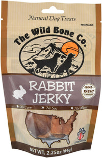 Thumbnail for Wild Bone Company Rabbit Jerky Natural Dog Treats, 2.25 Ounces, Made in The USA