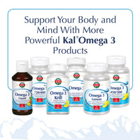 Thumbnail for KAL Omega 3 | Omega-3 Fish Oil for Healthy Heart, Joint & Brain Support | 180mg EPA, 120mg DHA (120 CT, 120 Serv)