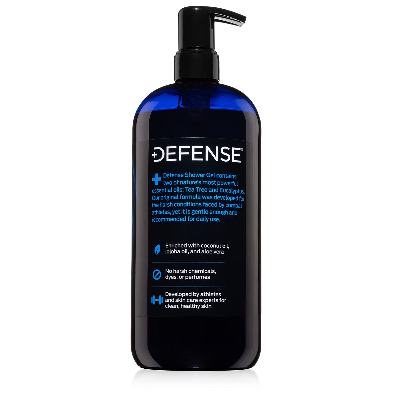 Defense Soap Tea Tree Body Wash | All Natural Organic Shower Soap for Athletes | Odor Control & Skin Fungal Protection for Sports, Post Workout & Recovery - 32 oz