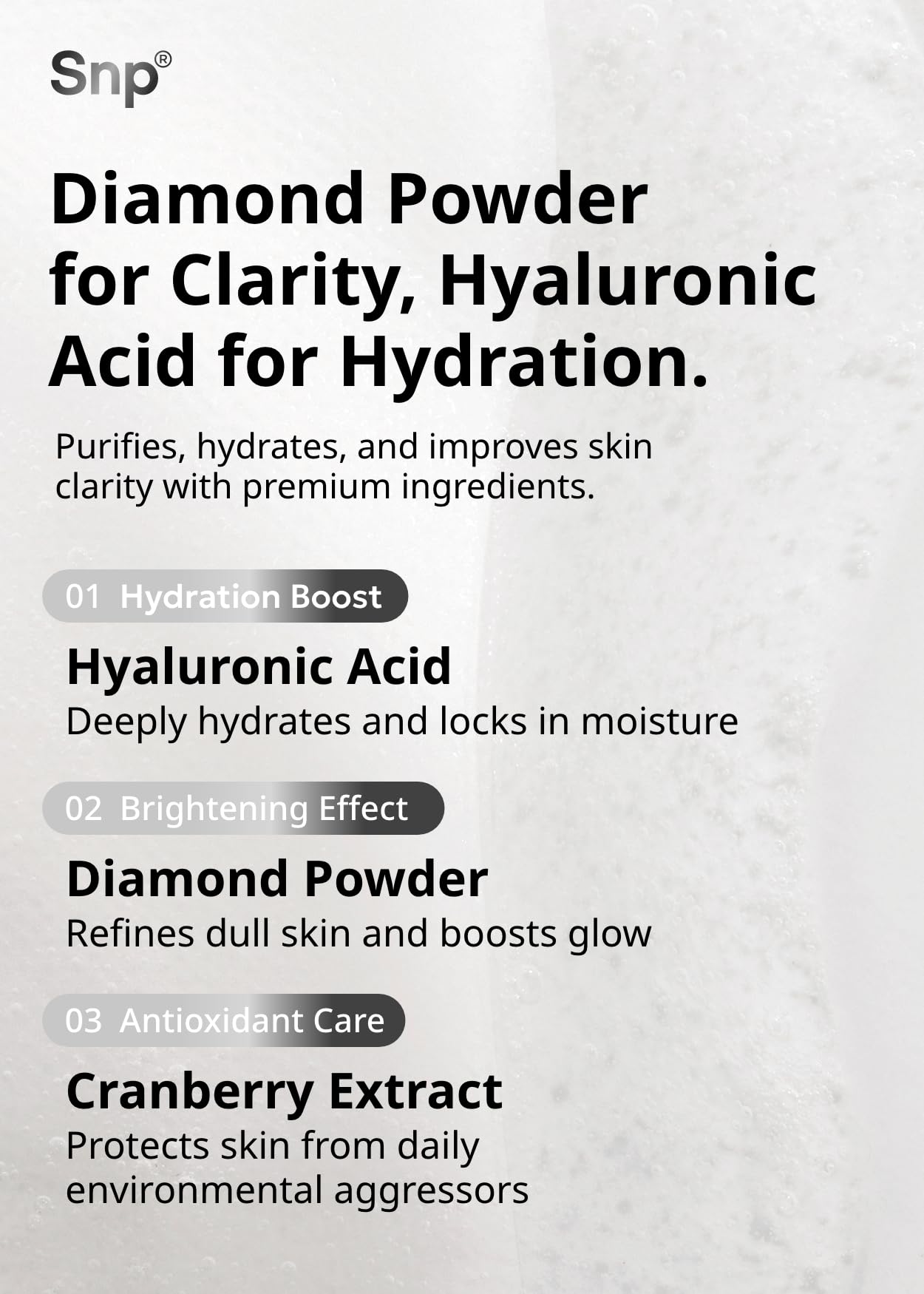 [K Beauty Snp] Diamond Ampoule Sheet Mask | Tightening, Hydrating, and Nourishing with Real Diamonds for All Oily Skin Types | Korean Face Mask Skincare | Facial Moisturizing | 10 Sheets