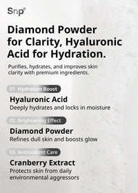 Thumbnail for [K Beauty Snp] Diamond Ampoule Sheet Mask | Tightening, Hydrating, and Nourishing with Real Diamonds for All Oily Skin Types | Korean Face Mask Skincare | Facial Moisturizing | 10 Sheets