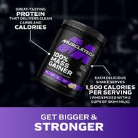 Thumbnail for MuscleTech High Protein Mass Gainer for Men & Women - Protein Powder Shakes for Weight Gain, Muscle Building & Recovery with Creatine Monohydrate - Vanilla Milkshake, 5.15 Pound