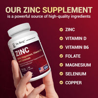 Thumbnail for Dr. Berg Zinc 30mg Enhanced with Magnesium, Vitamin D3, Selenium, & Copper - Zinc Supplements for Men & Women - Chelated Zinc for Immune, Skin, Hair, & Nails Support* - 60 Capsules