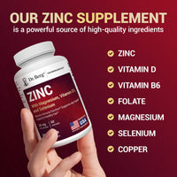 Thumbnail for Dr. Berg Zinc 30mg Enhanced with Magnesium, Vitamin D3, Selenium, & Copper - Zinc Supplements for Men & Women - Chelated Zinc for Immune, Skin, Hair, & Nails Support* - 60 Capsules