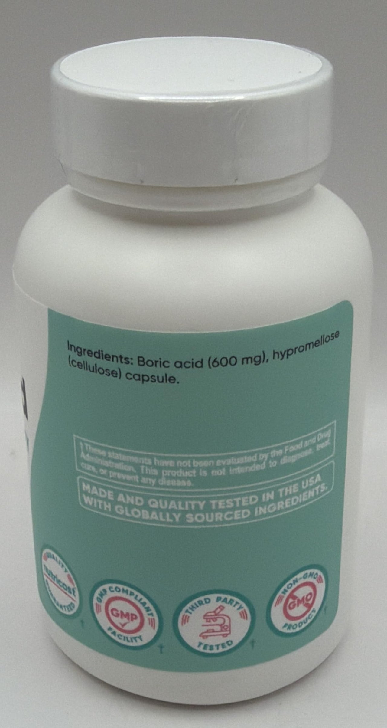 Nutricost Boric Acid 600mg, 60 Capsules - Vaginal Suppository - Non-GMO - for Women