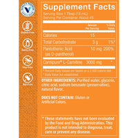 Thumbnail for The Vitamin Shoppe L-Carnitine Liquid 3000mg - Cardio Performance & Fat Burner | Free-Form Amino Acid | 24 oz Raspberry | Vegan