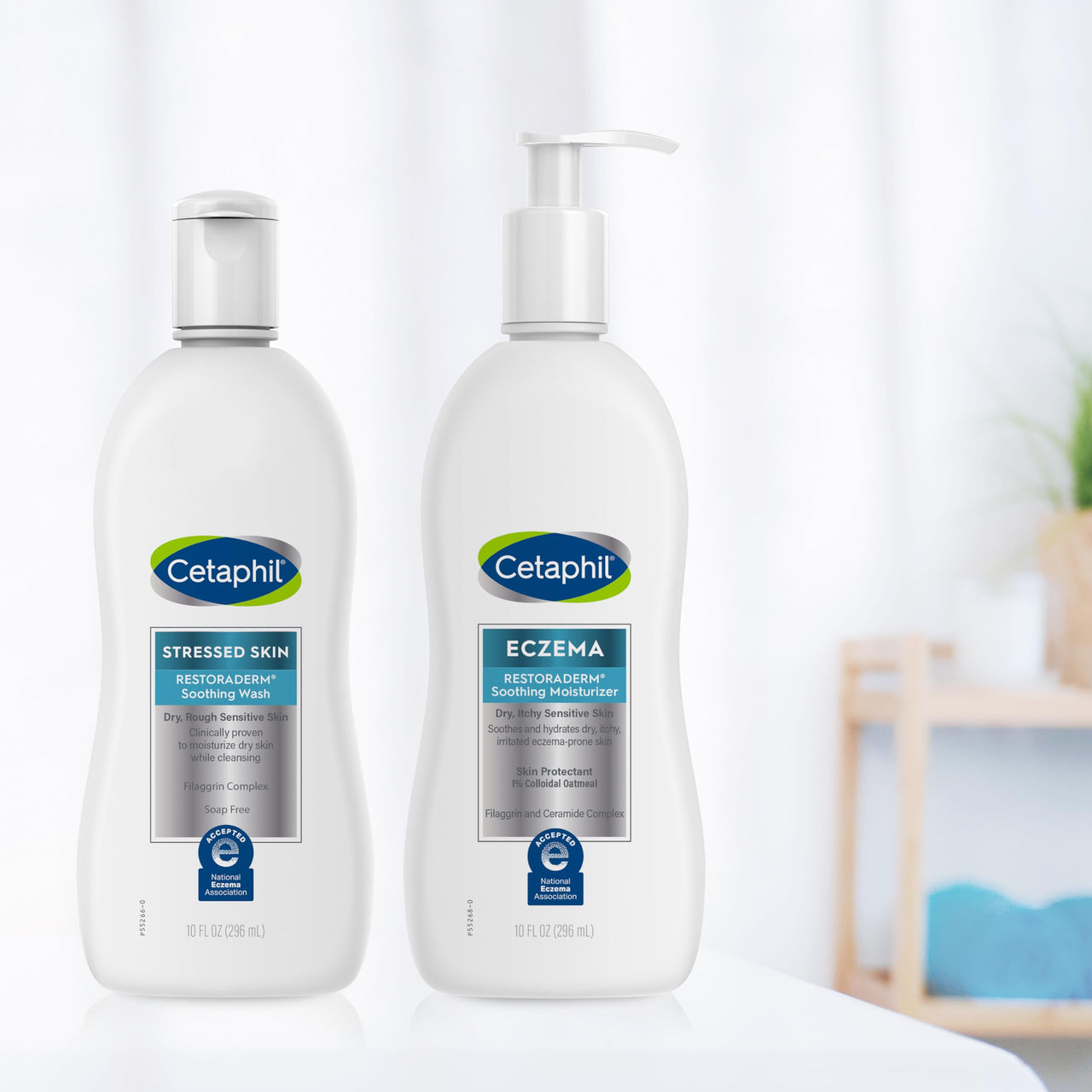 CETAPHIL RESTORADERM Soothing Moisturizer, For Eczema Prone Skin, 10 fl oz, For Dry, Itchy, Irritated Skin, 24Hr Hydration, No Added Fragrance