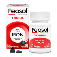 Thumbnail for Feosol Original Iron Supplement Tablets, Non-heme, 65mg Iron per Pill, 1 Per Day, 120ct, 4 Month Supply, for Energy and Immune System Support, Made in USA