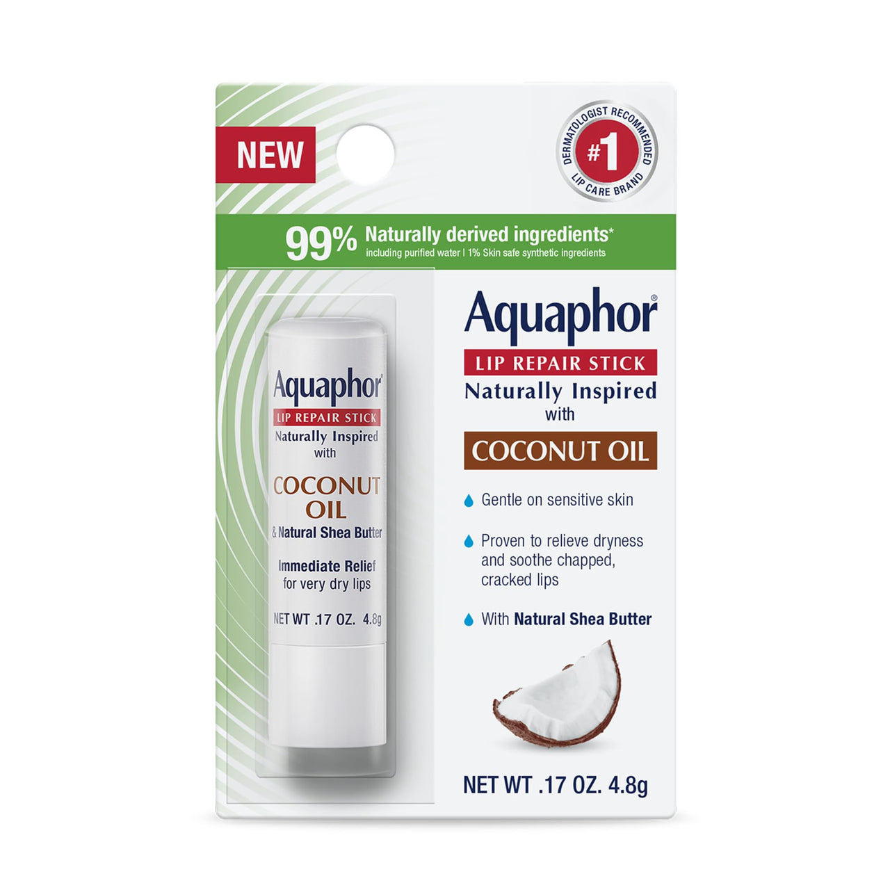 Aquaphor Lip Naturals-Coconut Blister Card product reference
