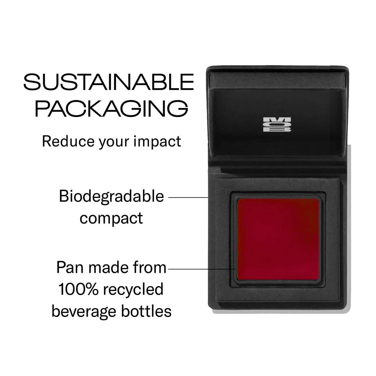 MOB Beauty Cream Clay Blush Muted Crimson Crush – Soft Fresh Natural Color, Buildable Lightweight Blendable Vegan Cruelty-Free Skincare Infused Long Wear Sustainable Refillable Compact
