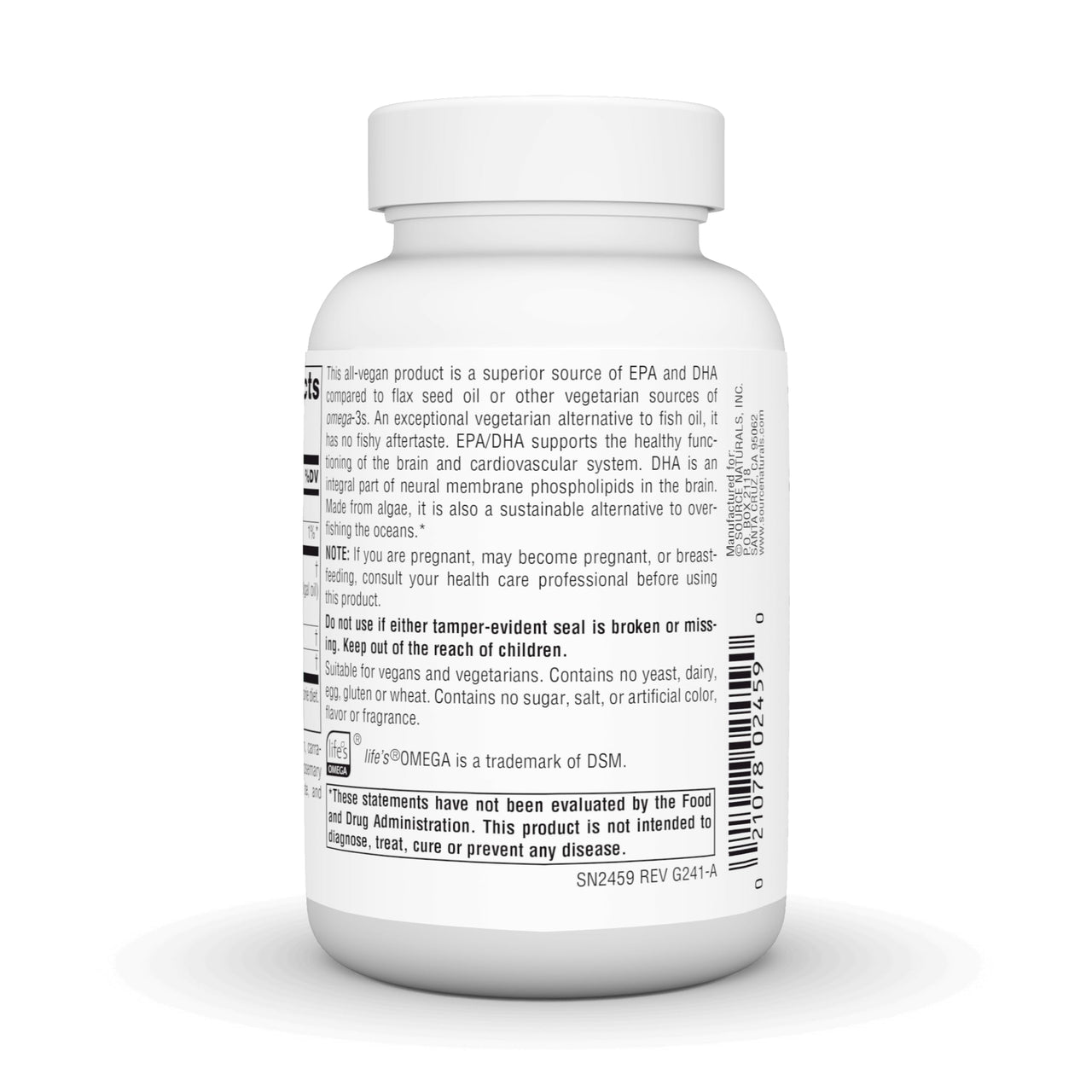 Source Naturals Vegan Omega-3s, Non-Fish EPA-DHA, for Heart and Brain Health Support* 300 mg - 60 Vegan Softfgels