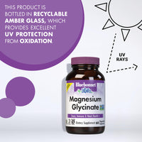 Thumbnail for Bluebonnet Magnesium Glycinate, Energy Production*, Enzyme Function*, Non-GMO Certified by NSF, Vegan, Kosher Certified, Gluten-Free, Soy-Free, Dairy-Free, 60 Vegetable Capsules, 15 Servings