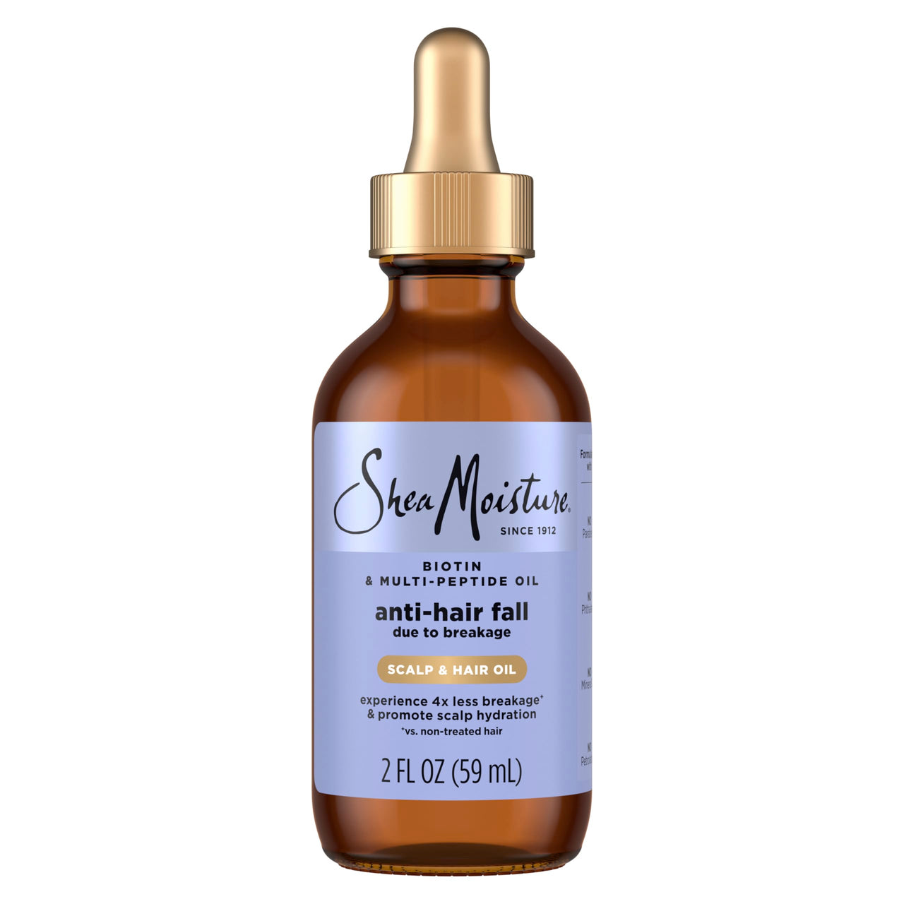 Shea Moisture Scalp & Hair Oil Anti-Hair Fall for Healthy Looking Hair and Moisturized Scalp, with Biotin & Multi-Peptide ScalpBoost Technology, 2 oz