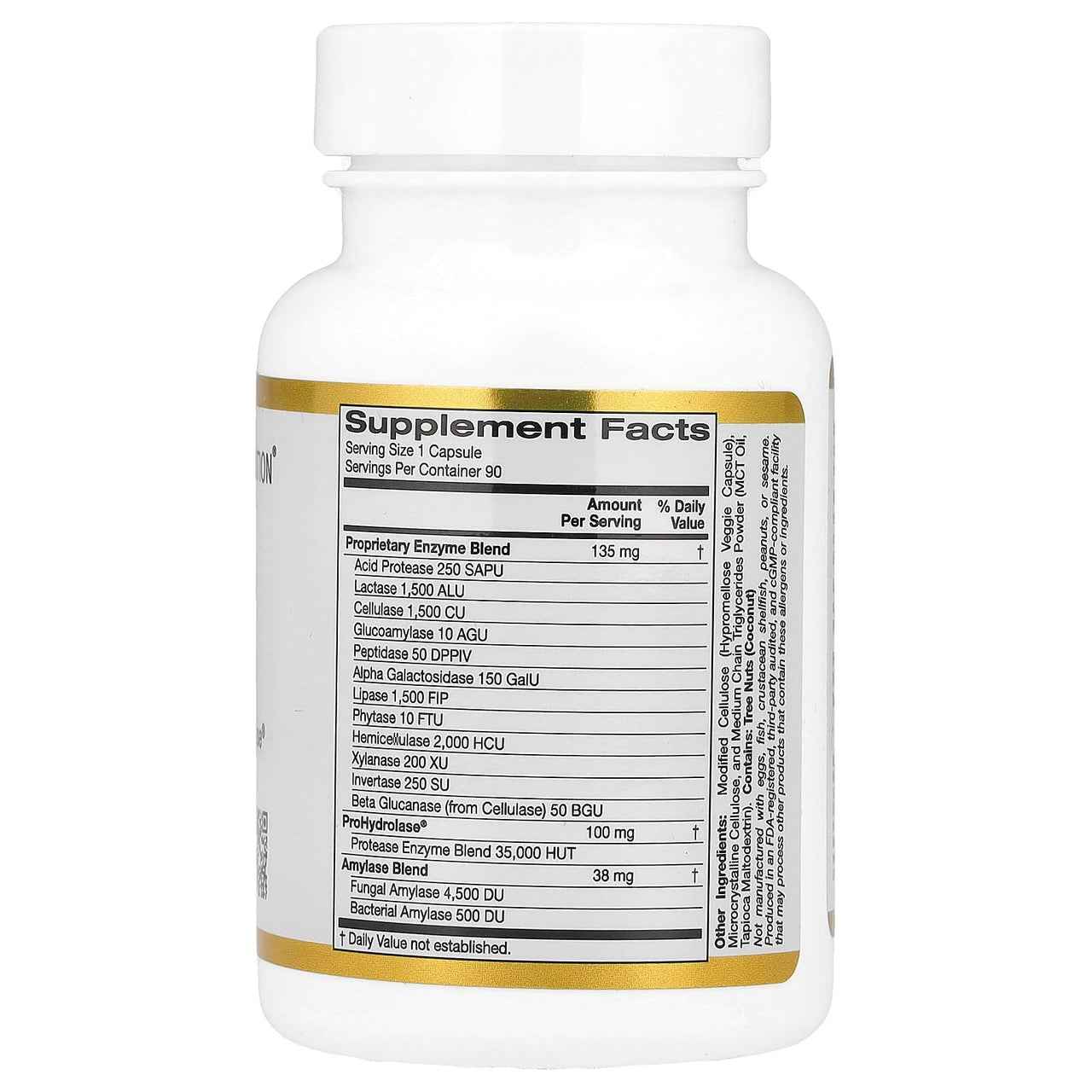 California Gold Nutrition Digestive Enzymes, Broad Spectrum, Suitable for Vegetarians, 90 Veggie Capsules