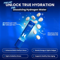Thumbnail for PHM Hydrogen Water Tubes, Tablets for Drinking Water - H2 Molecular Tabs | Magnesium Pills, Electrolytes Hydration Supplement to Support Healthy Aging & Energy Boost | 90 Tablets, 3 Months Supply