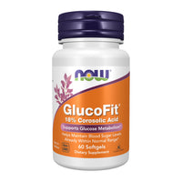 Thumbnail for NOW Foods Supplements, GlucoFit® with 18% Corosolic Acid, Supports Glucose Metabolism*, 60 Softgels