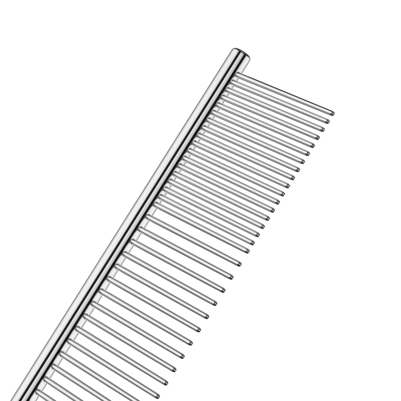 Andis 68545 Stainless-Steel Comb for Knots, Mats & Loose Hair Removal - Effective Dematting Tool Comfortable, Lightweight, Portable & Safe for Dogs, Cats & Pets – Silver, 10-Inch