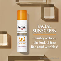 Thumbnail for Eucerin Sun Advanced Hydration SPF 50 Sunscreen Lotion (5 Fl Oz) + Age Defense Face Sunscreen Lotion SPF 50 (2.5 Fl Oz), Hypoallergenic and Lightweight Sun Protection with Hyaluronic Acid