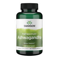 Thumbnail for Swanson Full Spectrum Ashwagandha - Natural Stress, Energy, Sleep & Immune Support* - Traditional Ayurvedic Supplement - Gluten-Free & Non-GMO - 100 Vegan Capsules