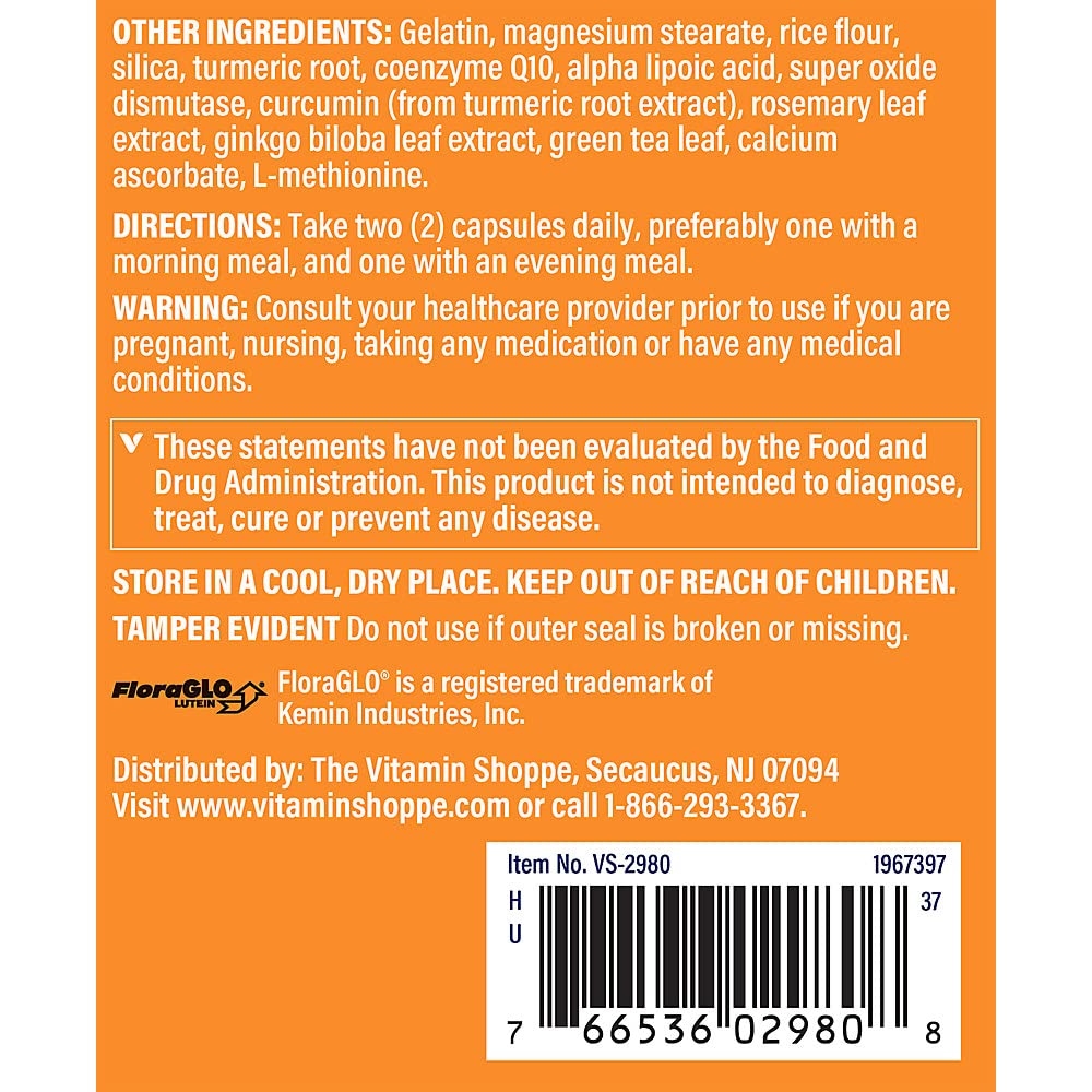 The Vitamin Shoppe Opti-Vue with FloraGLO Lutein - Eye Health & Vision Support | Comprehensive Eye Formula | 240 Capsules | Macular Health