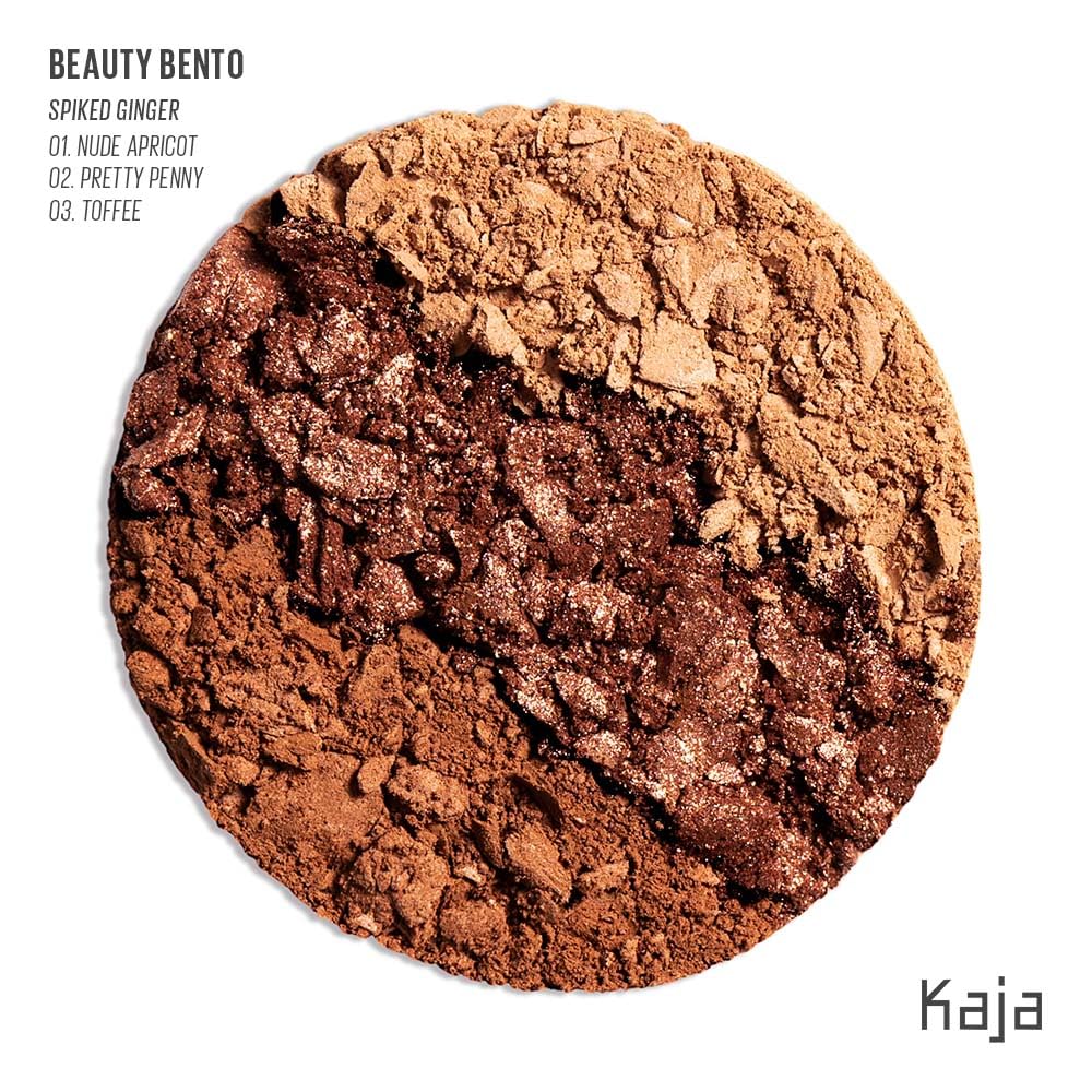 Kaja Beauty Bento Collection - Bouncy Eyeshadow Trio | Warm Honey Tones, Travel Size, 10 Spiked Ginger, 2019 Allure Best of Beauty Award, 0.03 Oz