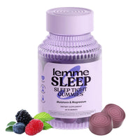 Thumbnail for Lemme Sleep Gummies with 5mg Melatonin, Elderberry, Magnesium, L-Theanine, Chamomile and Lavender, Drug-Free Nighttime Sleep Aid, Gluten Free, Gelatin Free, Non GMO, Berry Flavored (60 Count)